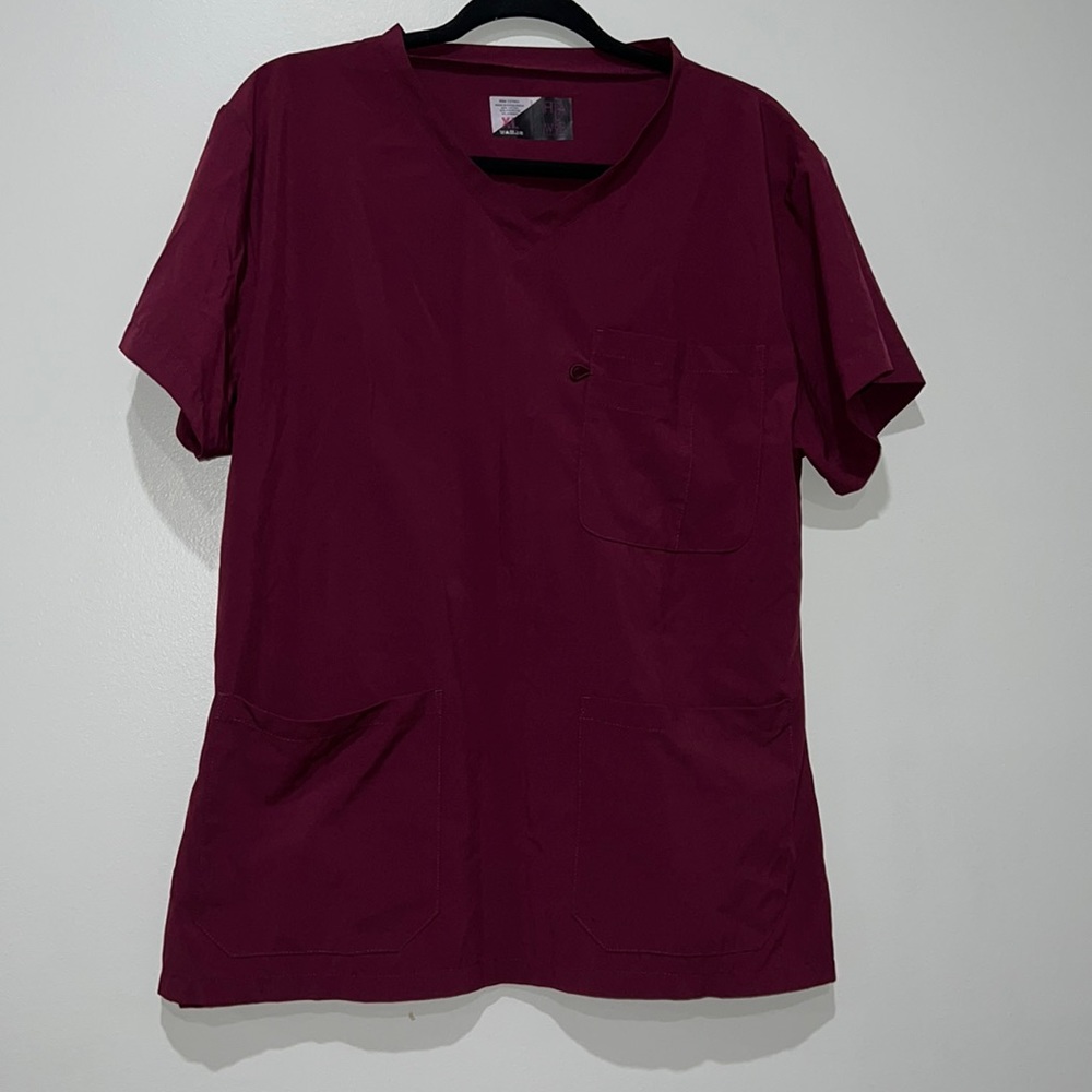 Heal+Wear Burgundy Scrub Shirt Size XL